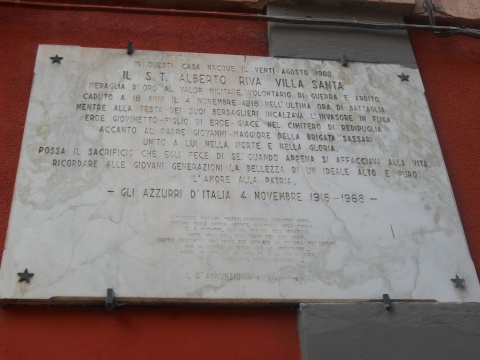 Lapide Commemorativa di Alberto Riva Villasanta