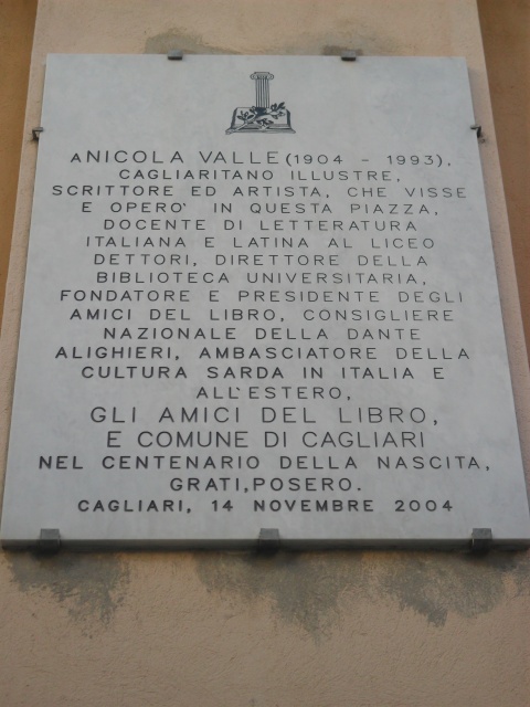 Lapide Commemorativa di Nicola Valle