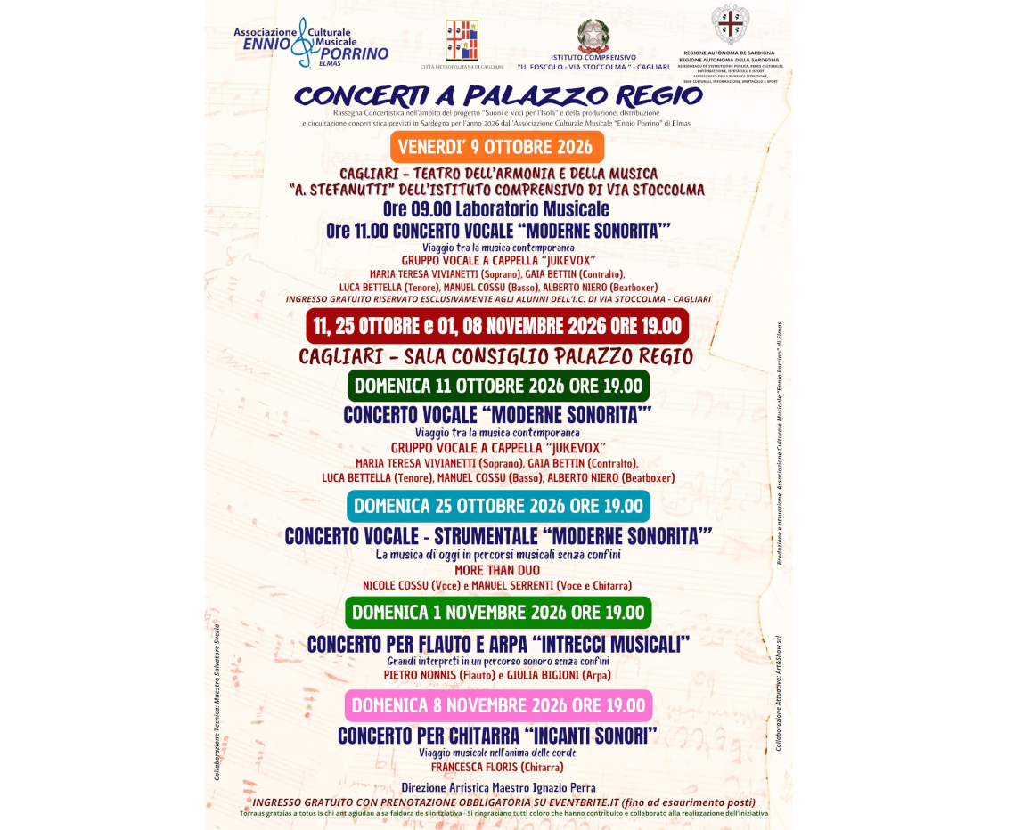 Rassegna Concerti a Palazzo Regio 