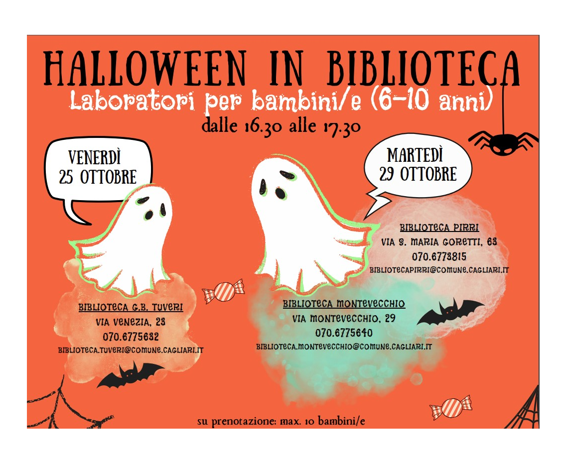 Halloween in biblioteca: laboratori gratuiti per bambine e bambine 0-6 anni