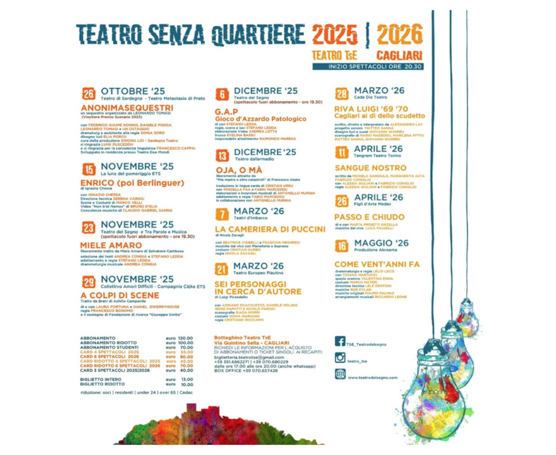 Stagione di Teatro Senza Quartiere 2025 - 2026
