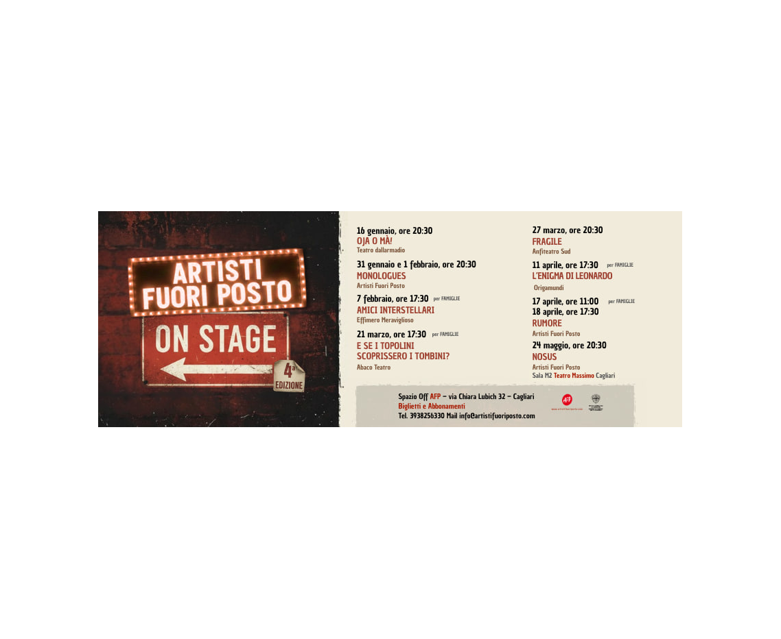 On stage 2026 - Rassegna teatrale