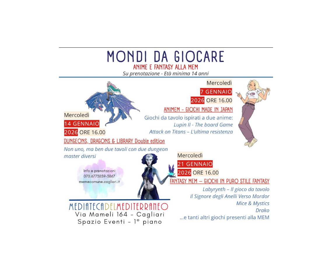 Mondi da giocare - Anime e Fantasy alla MEM