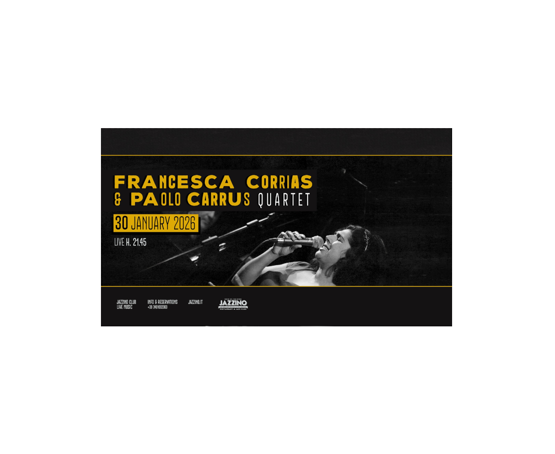 Francesca Corrias e Paolo Carrus Quartet live al Jazzino
