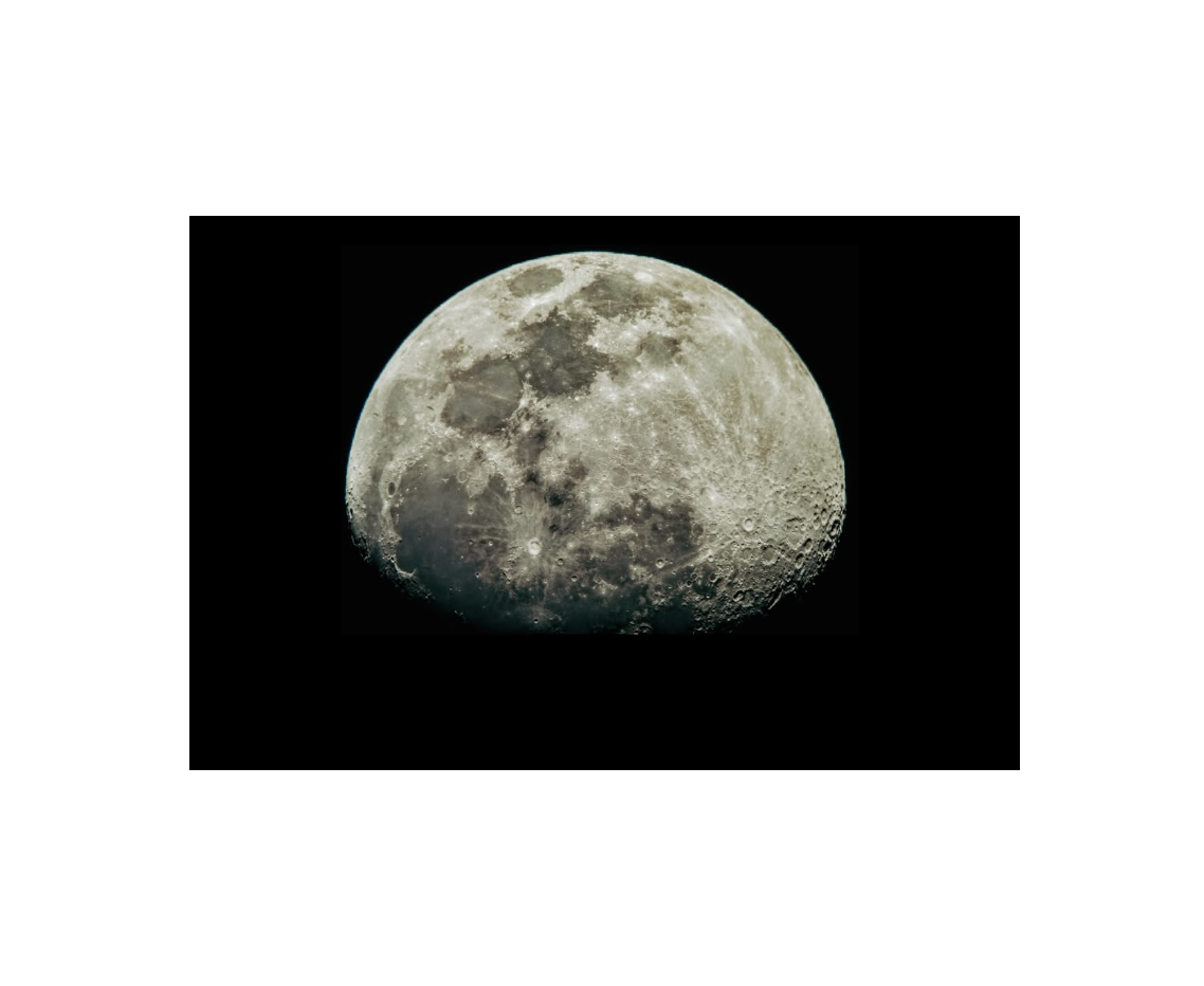 La Notte dello sbarco dell'Uomo sulla Luna con il mare della tranquillità al telescopio
