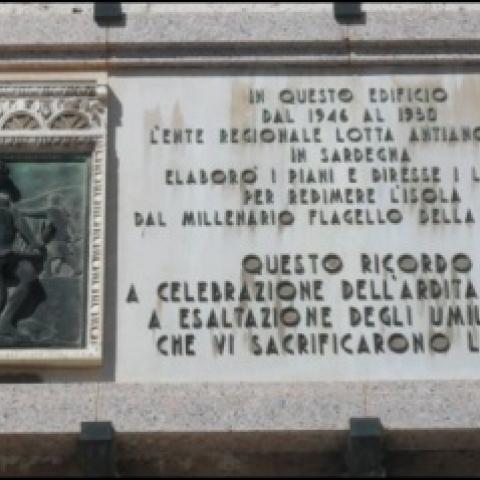 Lapide Commemorativa della Campagna Antimalarica