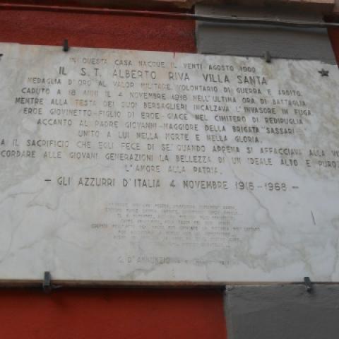 Lapide Commemorativa di Alberto Riva Villasanta